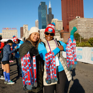 Chicago 5K volunteers with medals